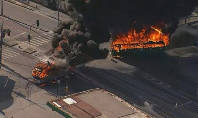 Ônibus incendiado na Zona Oeste