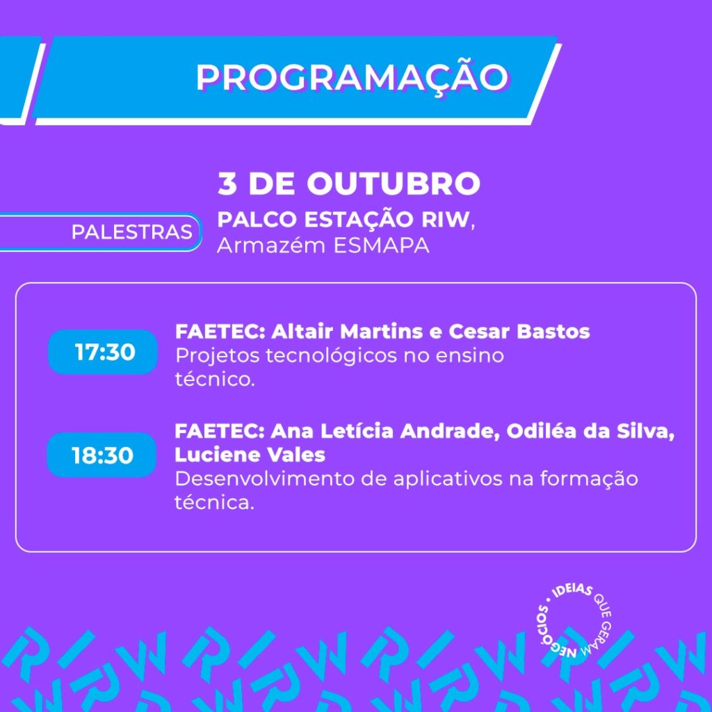 Faetec participa da 3º edição da Rio Innovation Week com 30 projetos