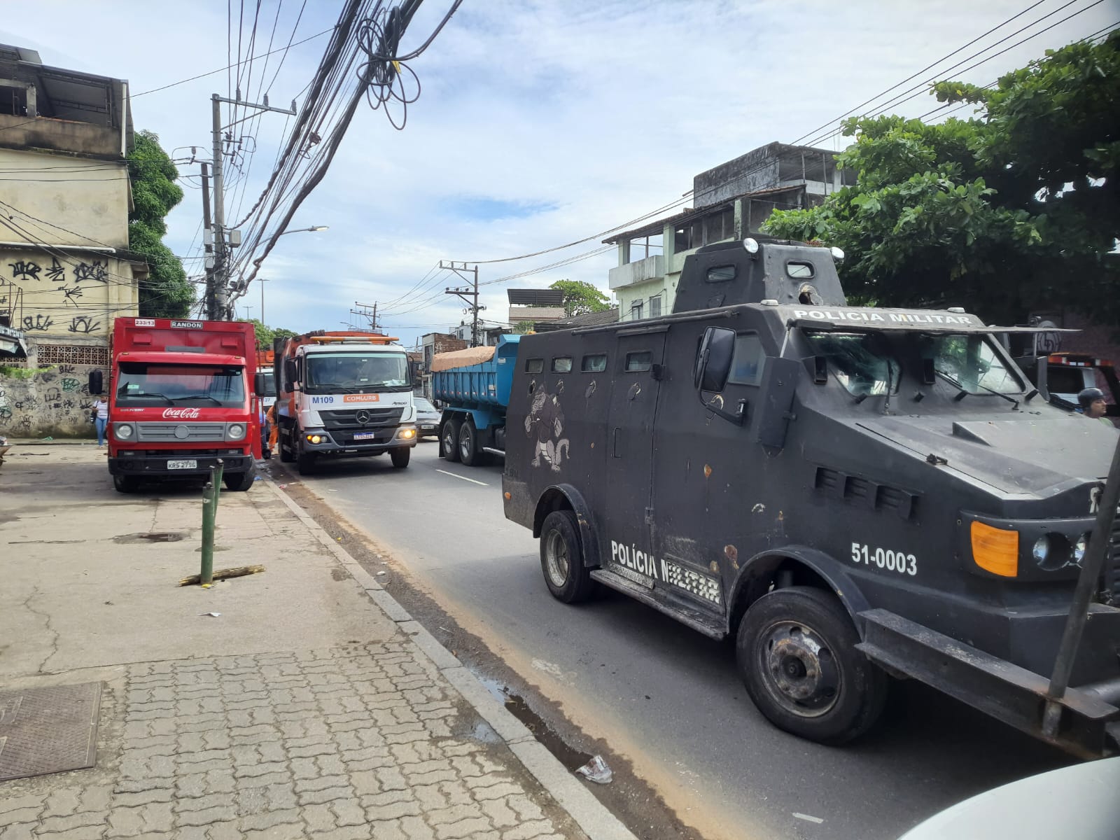 Blindado da Polícia Militar na Cidade de Deus, na Zona Oeste do Rio