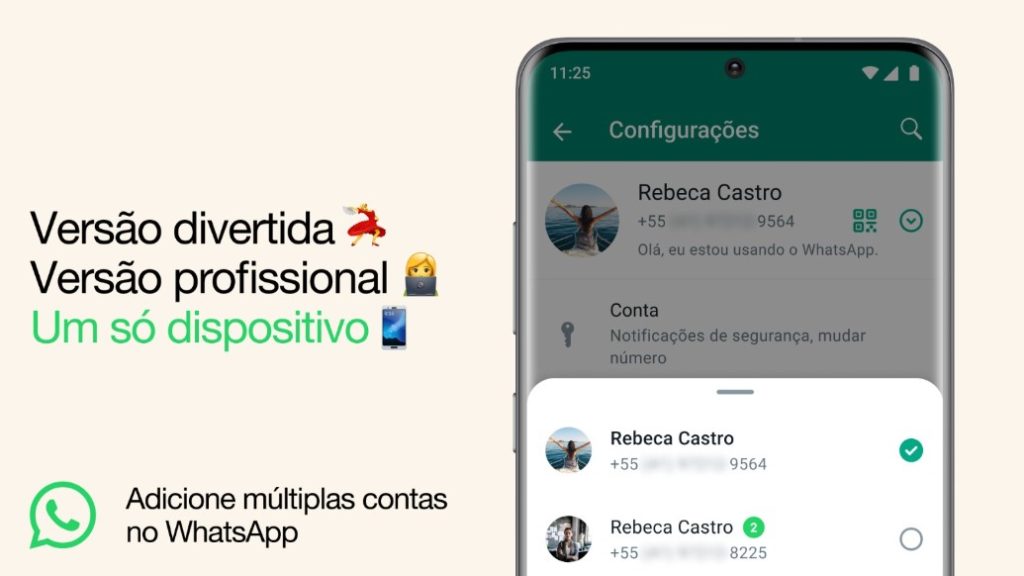 WhatsApp agora permite utilizar duas contas no mesmo aparelho
