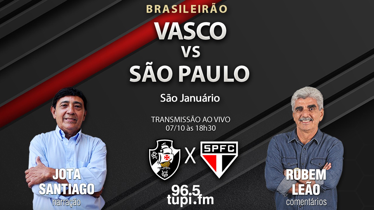 VASCO X SÃO PAULO TRANSMISSÃO AO VIVO DIRETO DE SÃO JANUÁRIO - CAMPEONATO  BRASILEIRO 2023 RODADA 26 