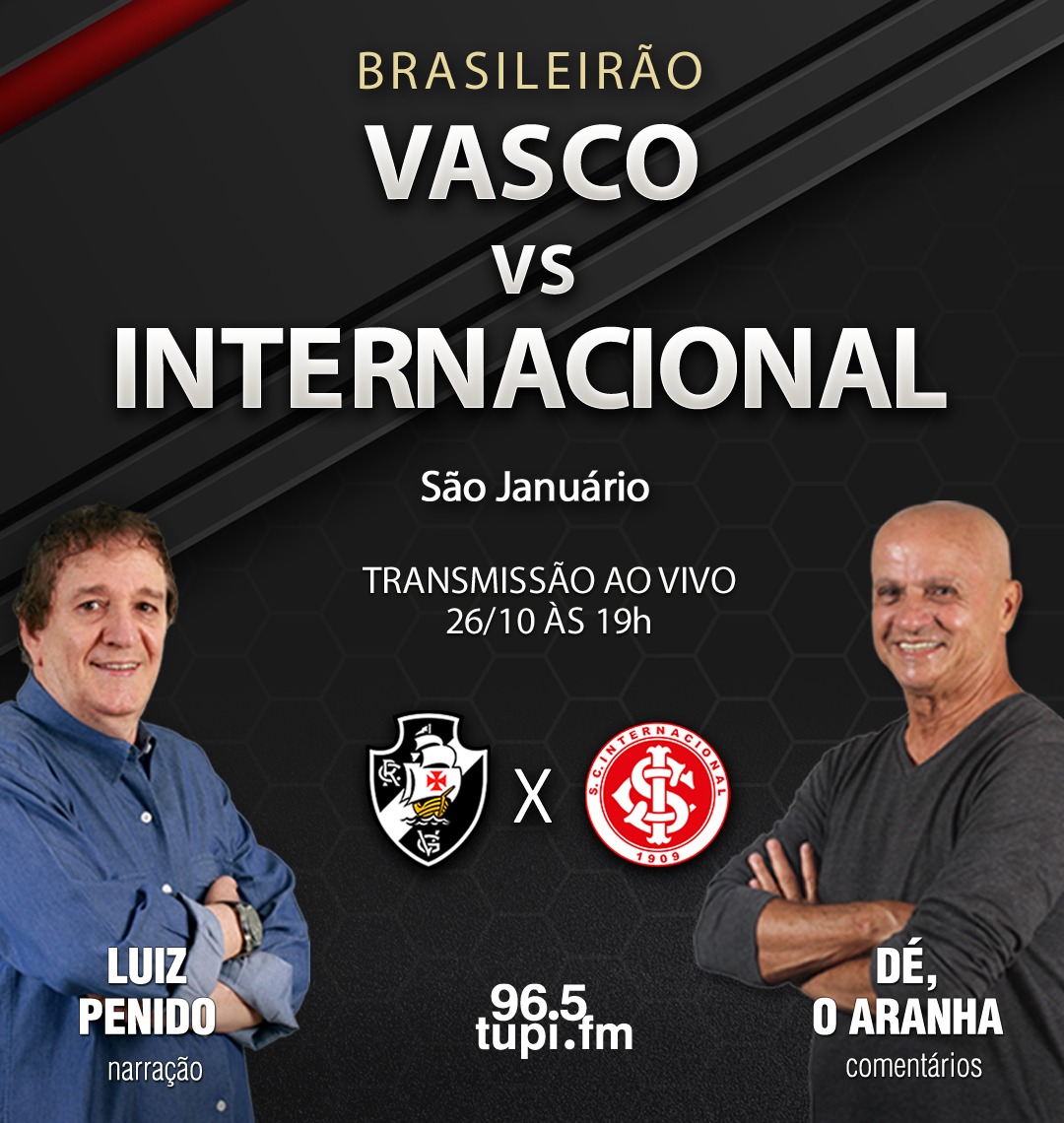 Vasco x Internacional ao vivo: onde assistir ao jogo do Brasileirão online