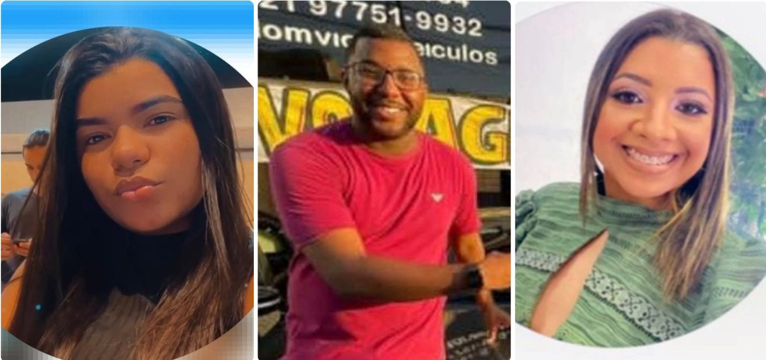 Yasmin Gomes dos Santos, de 18 anos, João Victor Andrade de Oliveira, de 22, e a prima dele, Nívea Ághata Fernandes, de 24, foram presos após perseguição com tiroteio em São Cristóvão
