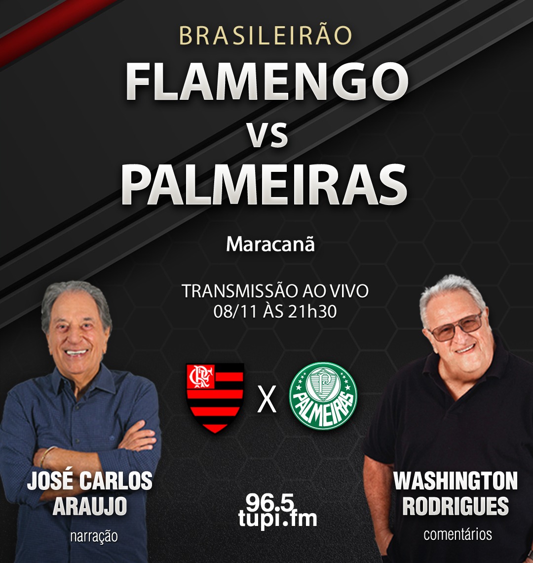 FLAMENGO X PALMEIRAS TRANSMISSÃO AO VIVO DIRETO DO MARACANÃ - BRASILEIRÃO  2023 - RODADA 33 