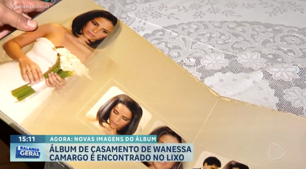 Álbum casamento Wanessa Camargo é encontrado no lixo