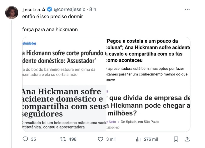 Seguidores de Ana Hickmann relatam sequência de "acidentes domésticos" da apresentadora