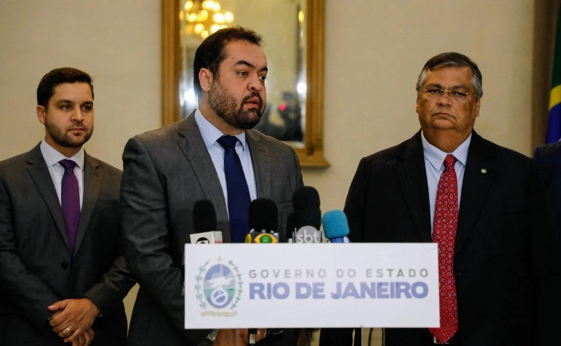 Cláudio Castro e o ministro da Justiça, Flávio Dino