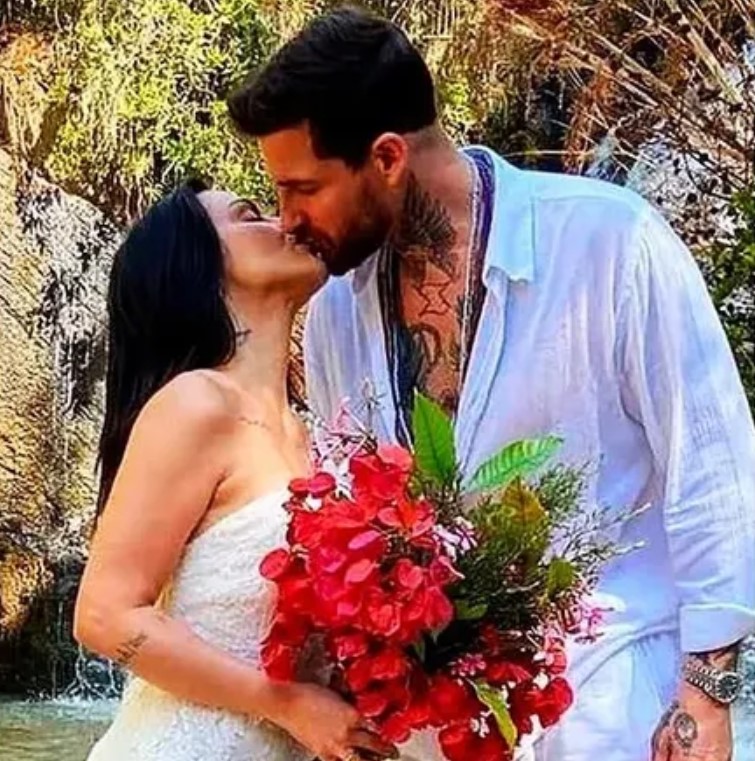 Cleo e o marido Leandro D'Luca