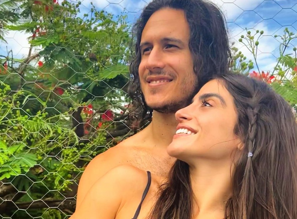 Emiliano D'Avila e a namorada Natália Rosa