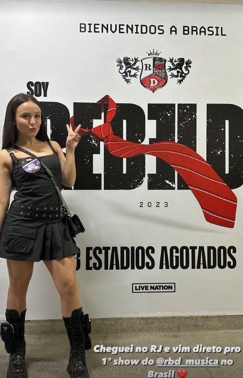 Larissa Manoela no show do RBD no Rio