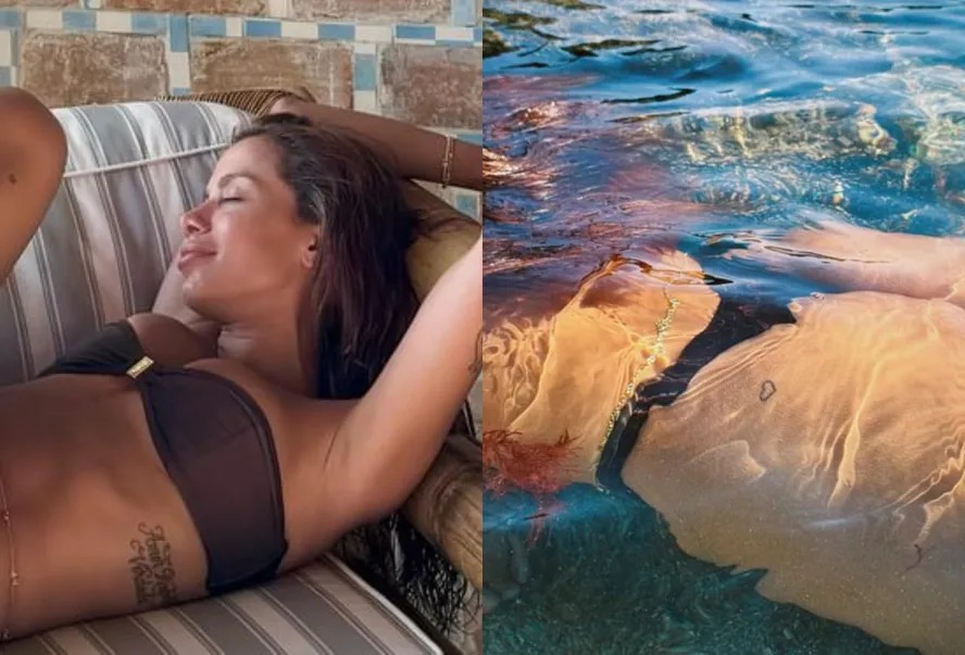 Anitta mostra tatuagem no bumbum durante dia relaxante de folga e declara: 'Só tem no Brasil' (Foto: Reprodução/ Instagram)
