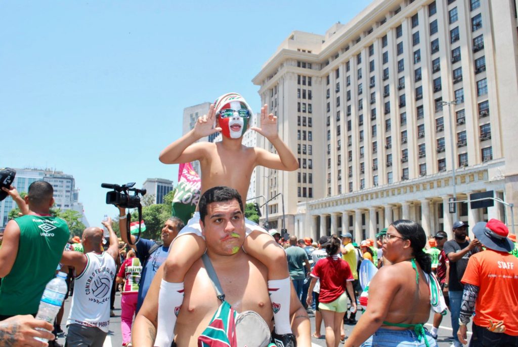 Festa do Fluminense em comemoração ao titulo na libertadores