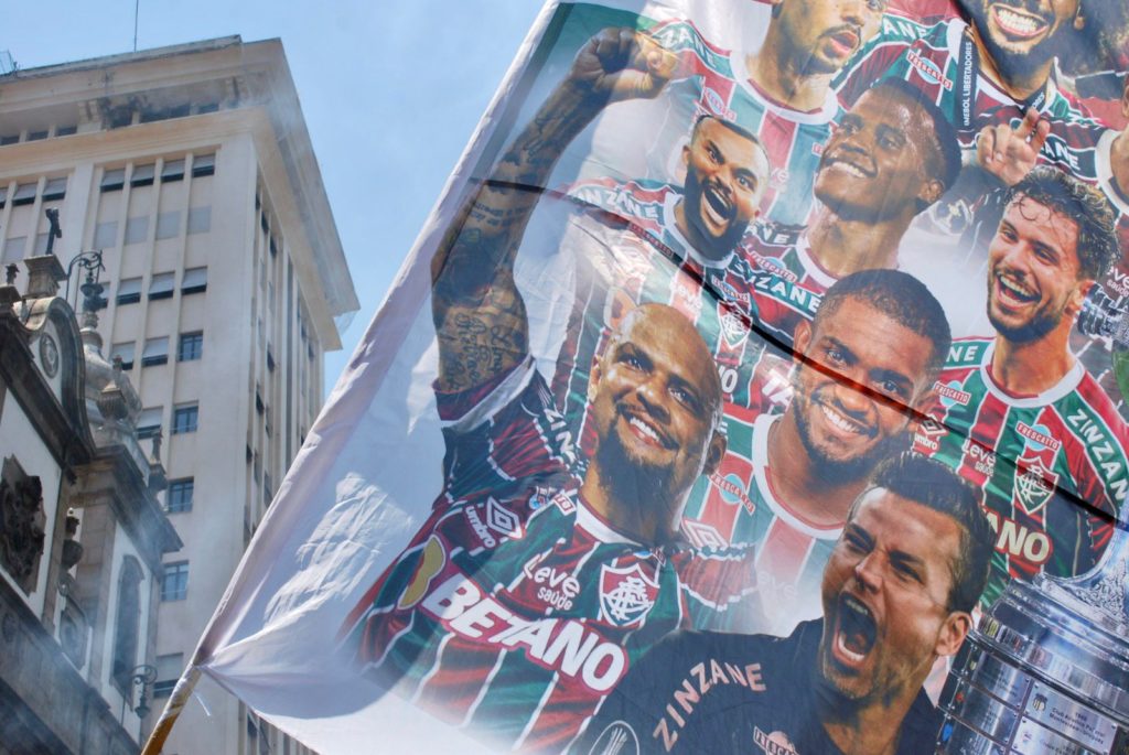 Festa do Fluminense em comemoração ao titulo na libertadores 