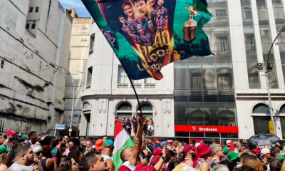 Festa do Fluminense em comemoração ao titulo na libertadores