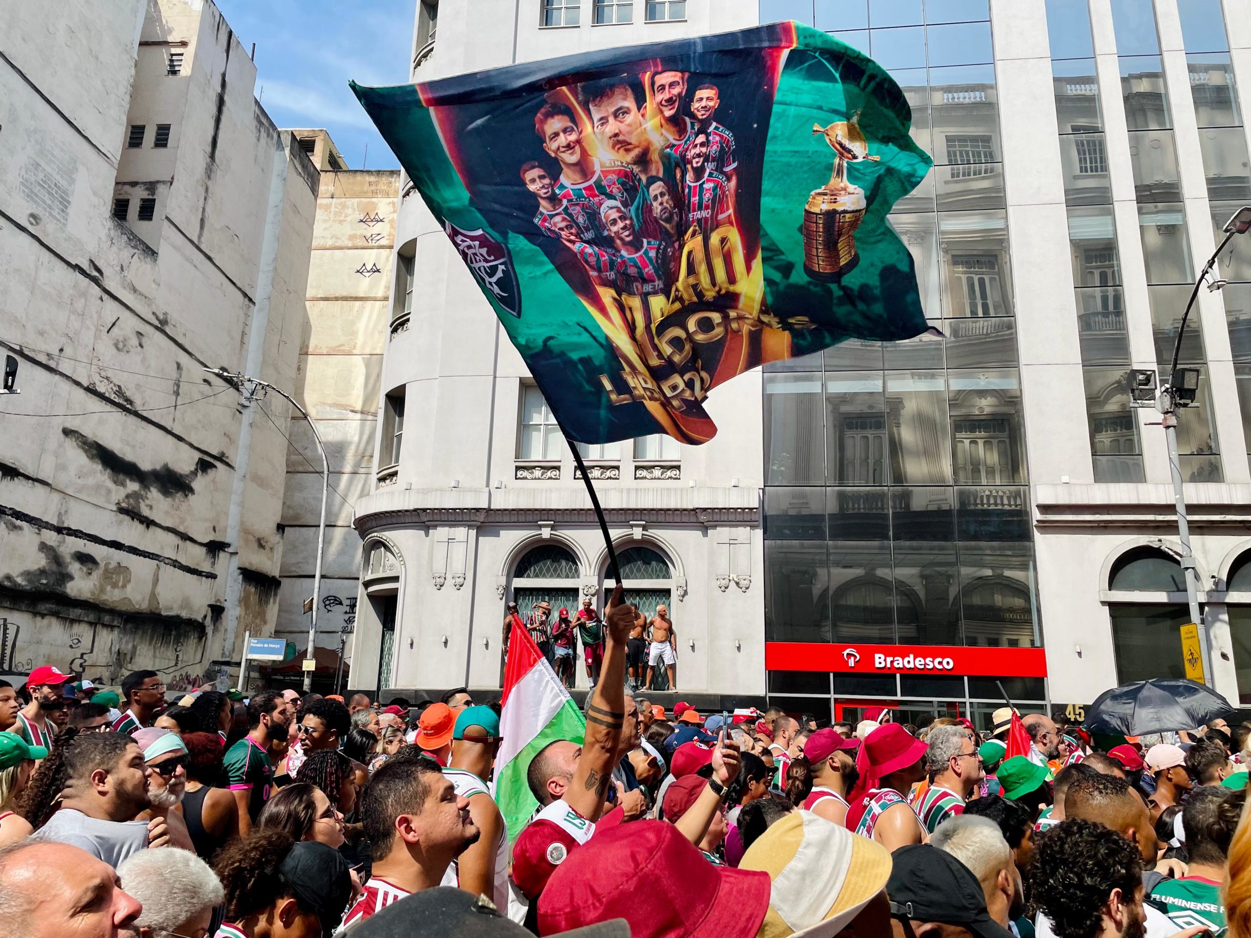 Festa do Fluminense em comemoração ao titulo na libertadores
