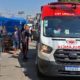 Ambulância com feridos em acidente de trem no Rio