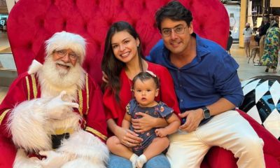 Bruno De Luca leva filha para conhecer Papai Noel e encanta seguidores