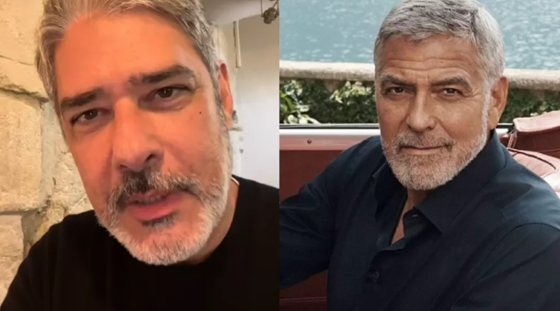 William Bonner fica sem reação ao encontrar George Clooney na Europa