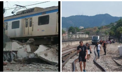 Trem descarrila e causa transtornos a passageiros no Rio (Foto: Divulgação)