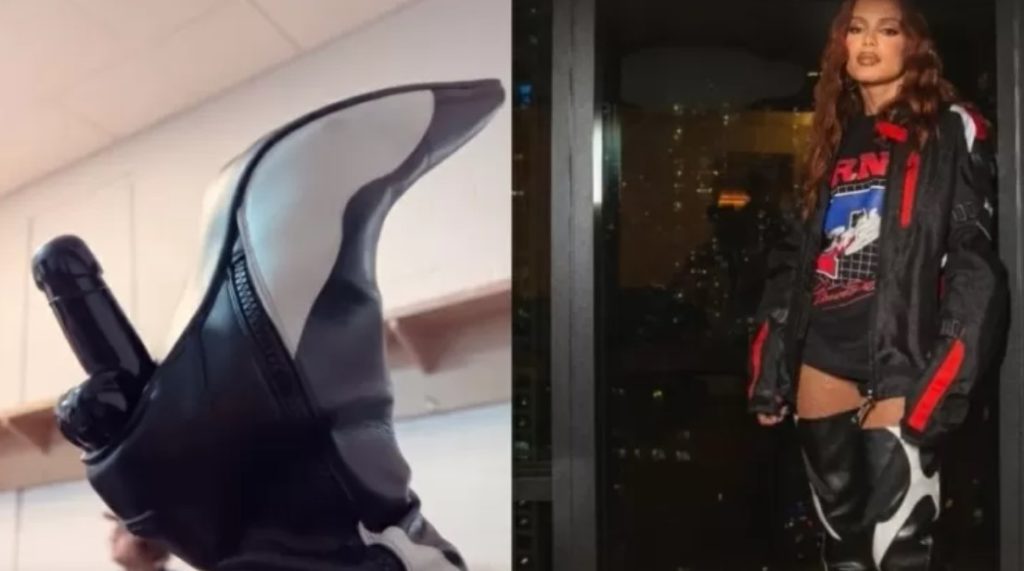 Anitta usa sapato com formato de pênis e viraliza