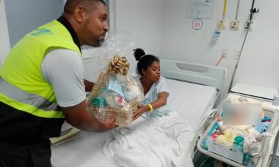 Bebê que nasceu em trem recebe presente da SuperVia (Foto: Divulgação)