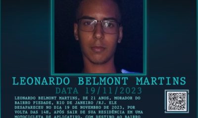 Disque Denúncia divulga cartaz procurando jovem que desapareceu há mais de 1 semana na Zona Norte do Rio (Foto: Divulgação)