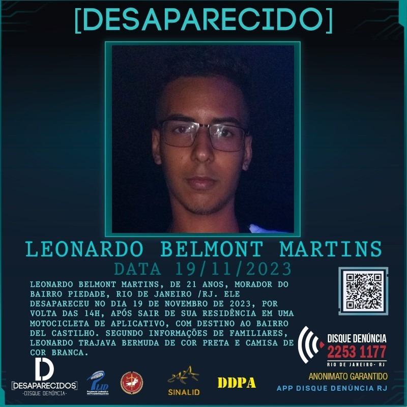 Disque Denúncia divulga cartaz procurando jovem que desapareceu há mais de 1 semana na Zona Norte do Rio (Foto: Divulgação)