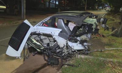 Motorista embriagado destrói Porsche em acidente em Belo Horizonte