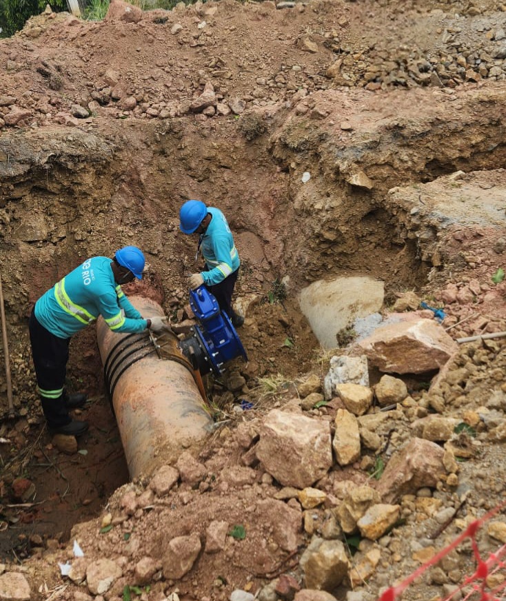 Obra vai melhorar o fornecimento de água para cerca de 150 mil moradores de Nova Iguaçu