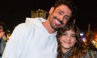 Cauã Reymond e a filha Sofia