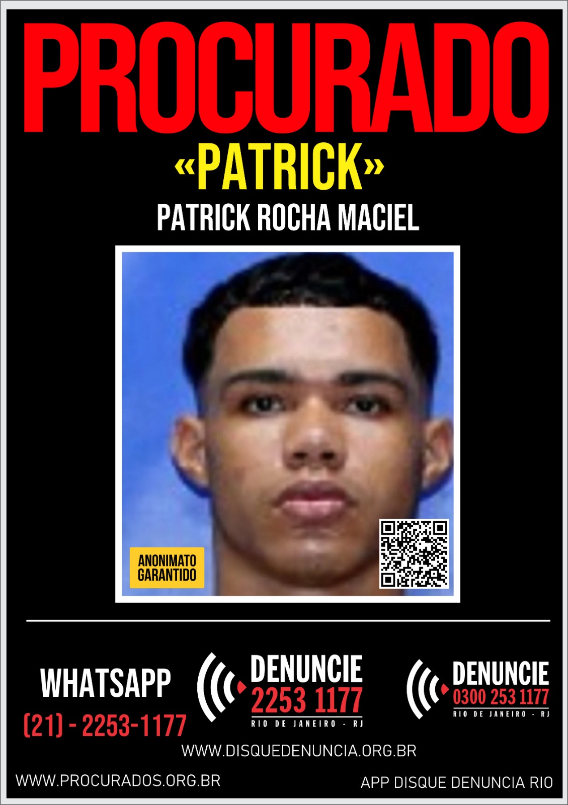 Polícia procura bandido com 90 anotações criminais que invadiu clínica em Copacabana