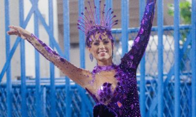 Musa da Educação, Tatiana Breia se caracteriza de Amora para ensaio na Sapucaí (Foto: Divulgação)