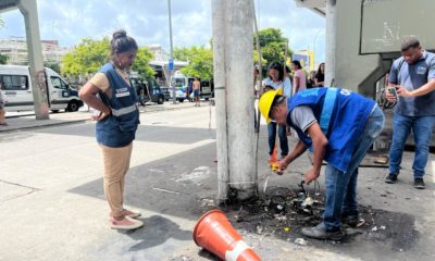 Prefeitura realiza ação de ordenamento no Terminal Rodoviário da Taquara (Foto: Divulgação)