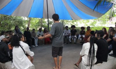 Sarau Sangue Laranja realiza ação social em Campo Grande, na Zona Oeste do Rio (Foto: Divulgação)