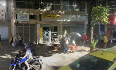 Bandidos assaltam agência do Banco do Brasil, na Tijuca, Zona Norte do Rio (Foto: Divulgação)