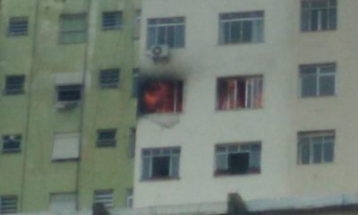 Incêndio atinge prédio do 'Balança mas não cai', no Centro do Rio (Foto: Divulgação)