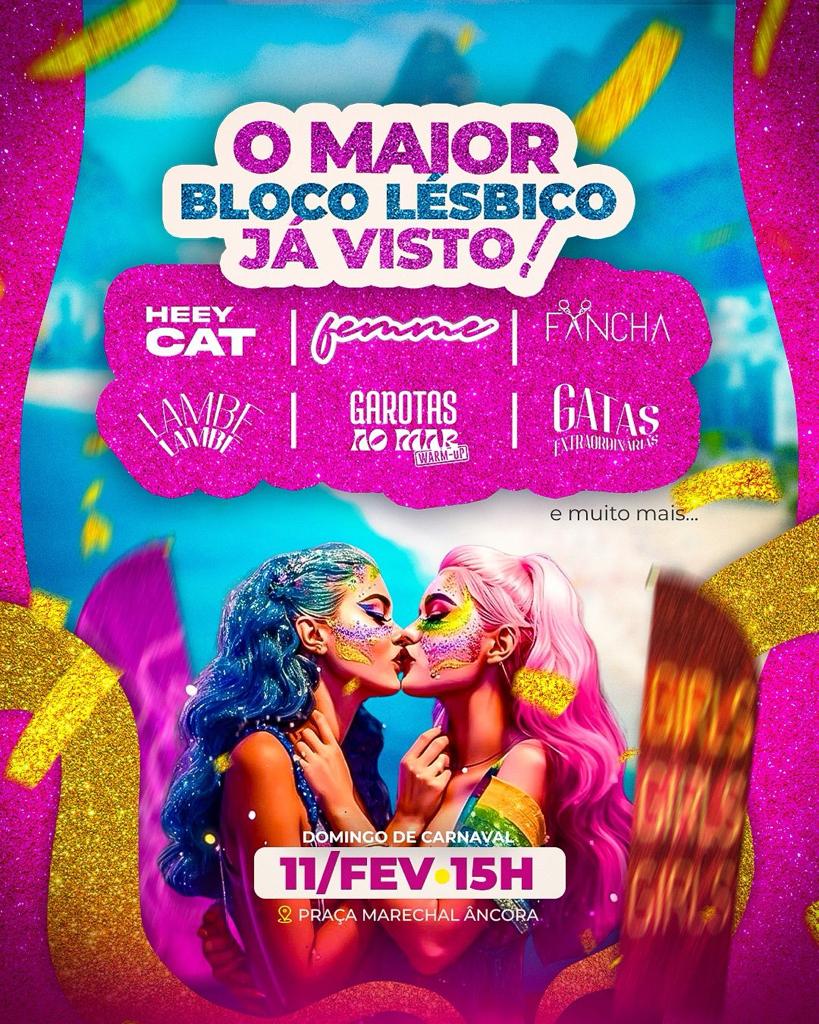 Femme Club e Garotas ao Mar se juntam para o maior bloco lésbico do carnaval carioca (Foto: Divulgação)
