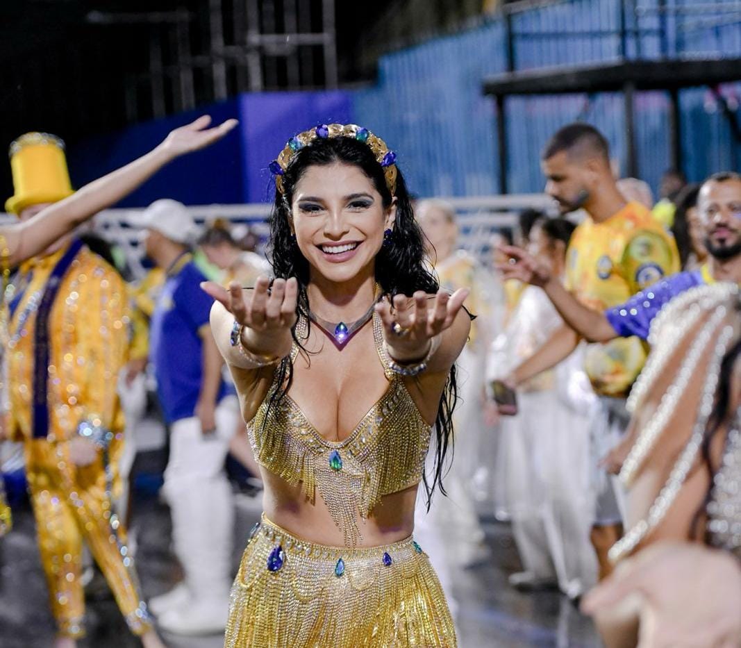 Famosa empresária Cuiabana, Thatiana Rabelo estreia na Sapucaí e é convidada para o Camarote N1 no RJ (Foto: Diego Mendes/ Divulgação)