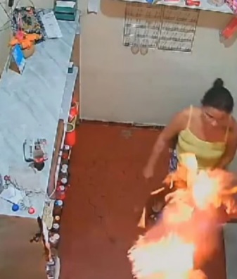 Mulher vira ré por atear fogo em marido. Crime aconteceu em Jardim América