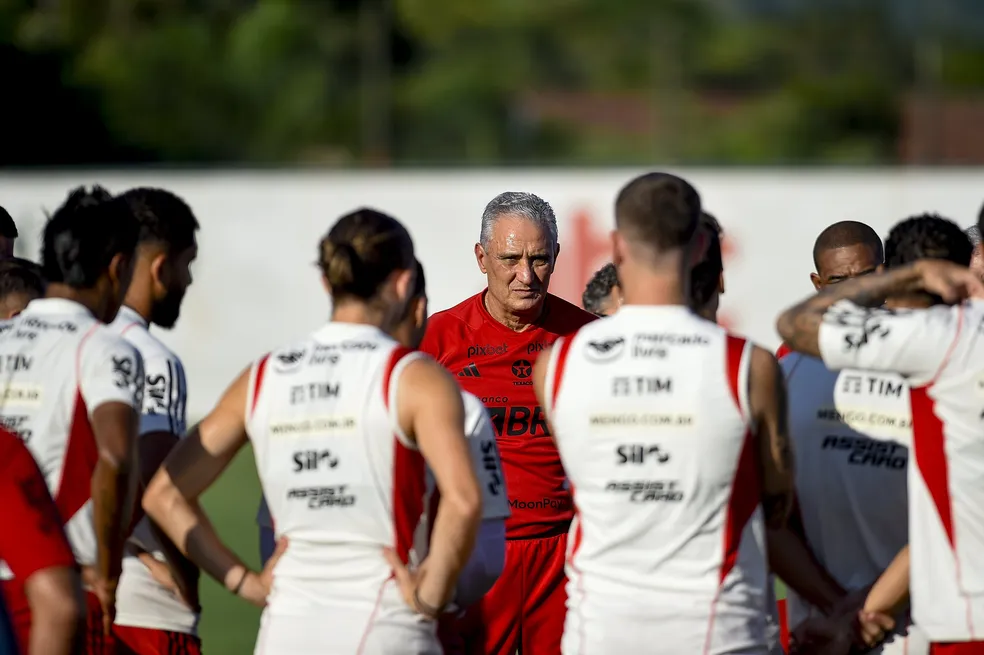 Tite e elenco do Flamengo