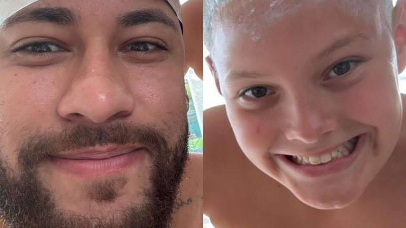 Neymar e o filho Davi Lucca