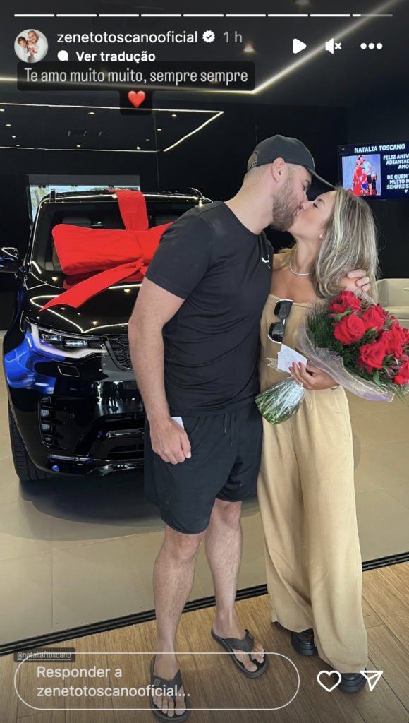 Esposa de Zé Neto ganha carrão de R$ 700 mil do marido