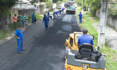 Pavimentação em 19 bairros e 53 ruas de Magé. Suruí, na foto, foi um dos distritos beneficiados.