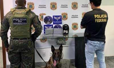 Polícia Federal e FAB apreendem em flagrante jovem transportando 6,5kg de cocaína no Aeroporto Galeão