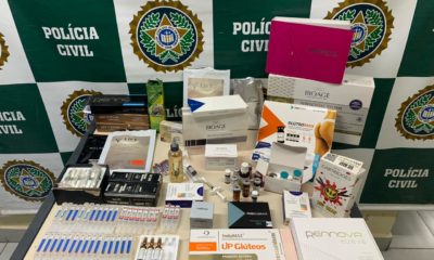 Medicamentos apreendidos em clínica clandestina, em Campo Grande/ Foto: Divulgação Polícia Civil
