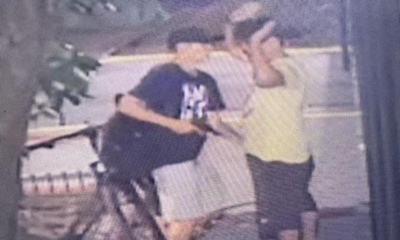 Imagens mostram que Lucas Meireles se rendeu ao bandido antes de ser morto a tiros durante assalto no Recreio (Foto: Reprodução)