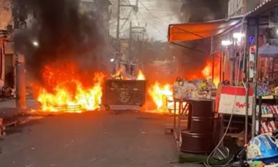 Barricadas em chamas na Cidade de Deus