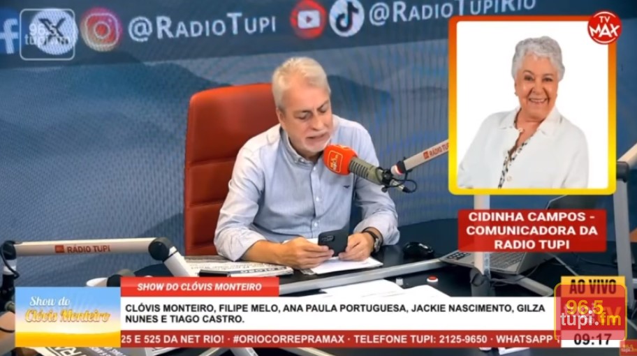 Cidinha Campos no Show do Clóvis Monteiro