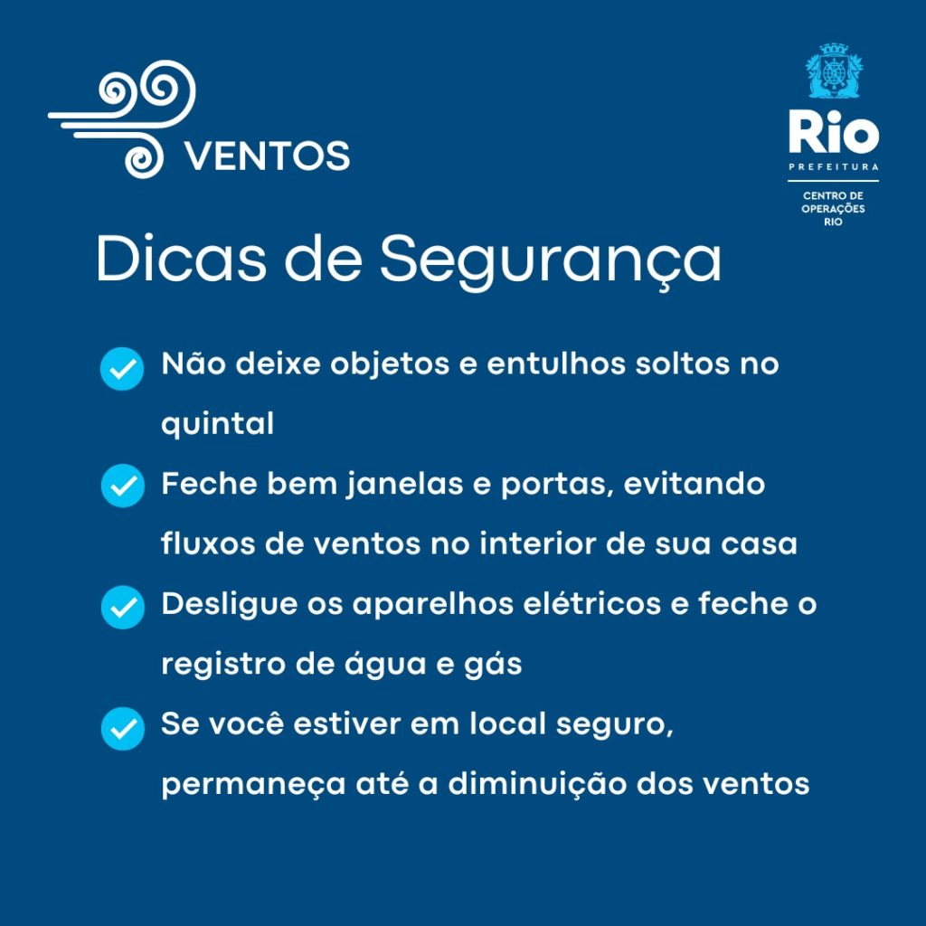 Dicas de segurança em caso de chuva forte no Rio
