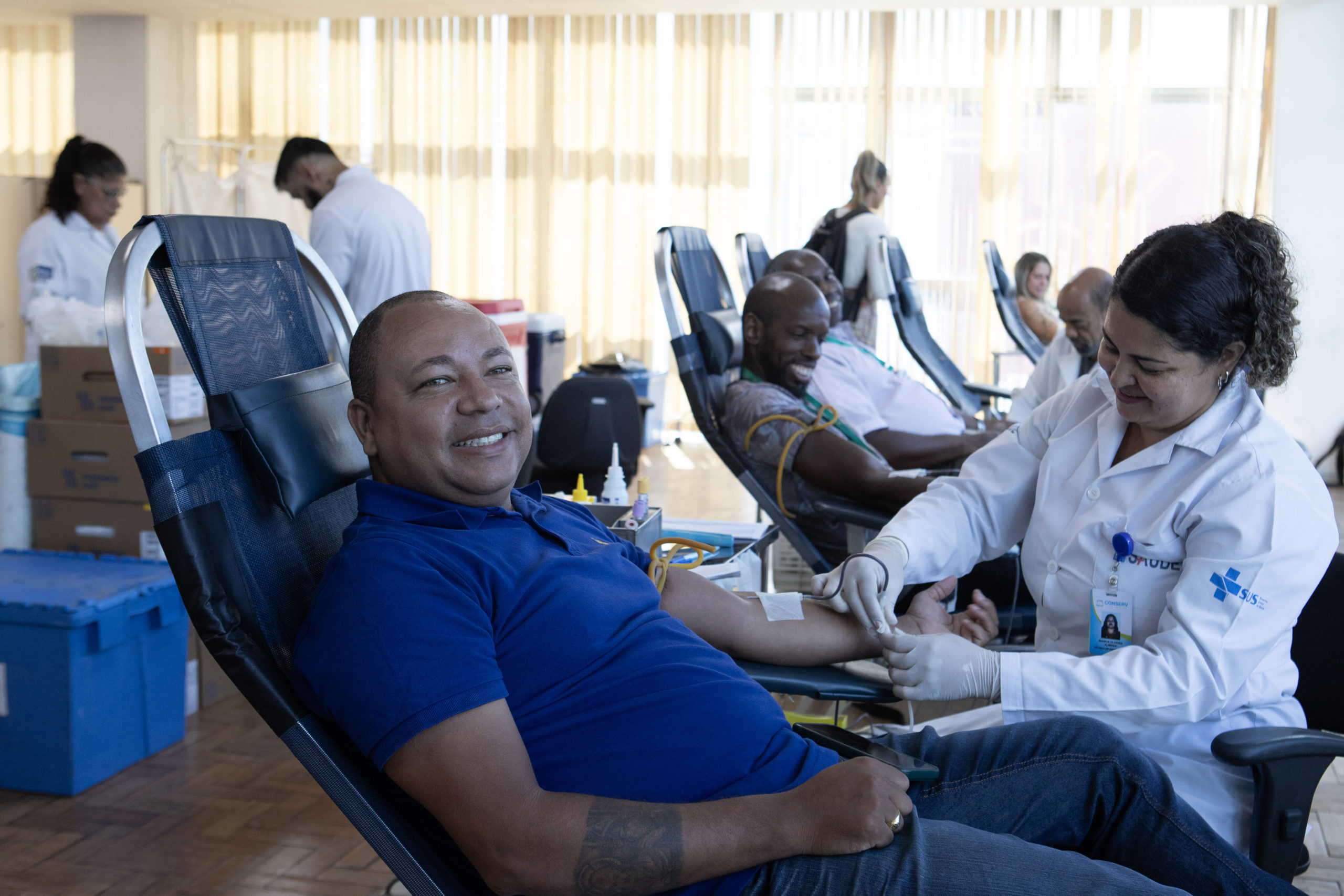 DER-RJ e Hemorio realizam campanha de doação de sangue (Foto: Michel Filho/ Divulgação)